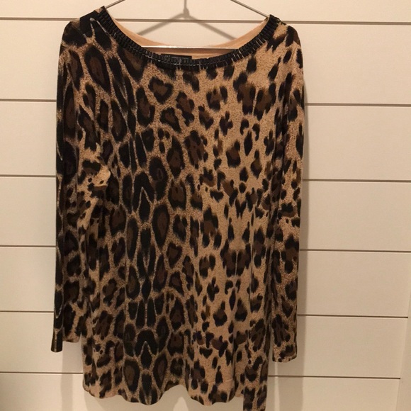 I-N-C International Concepts Leopard Print Sweater - Picture 1 of 8